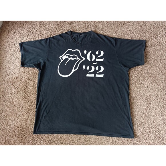 The Rolling Stones Sixty Outline 1962 to 2022 T-Shirt Men's XL Black - Picture 1 of 5